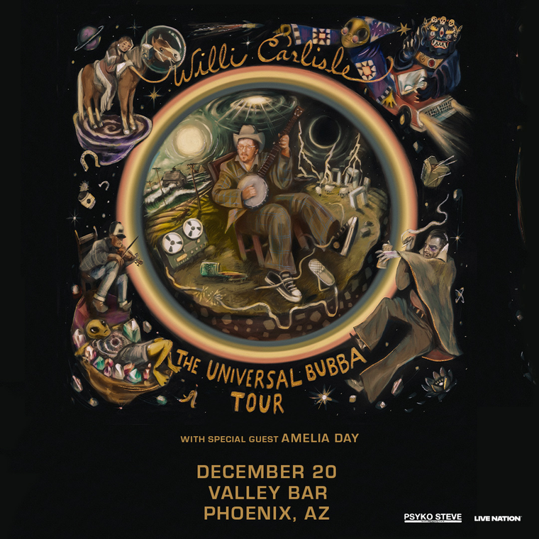 WILLI CARLISLE - THE UNIVERSAL BUBBA TOUR flyer